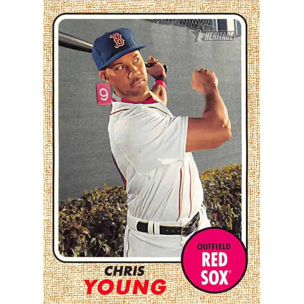 2017 Topps Heritage #250 Chris Young NM-MT Boston Red Sox Baseball Card - Baseball Card Single