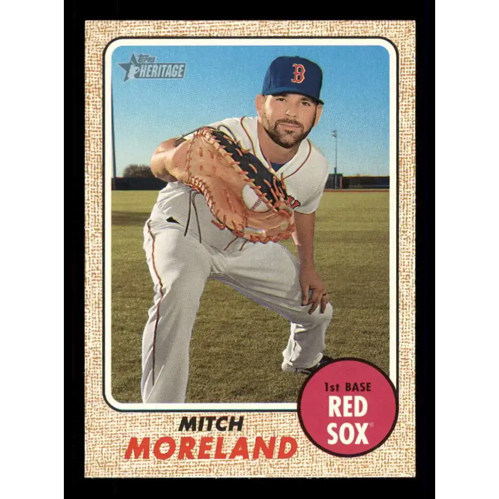 2017 Topps Heritage #261 Mitch Moreland NM-MT Boston Red Sox Baseball Card - Baseball Card