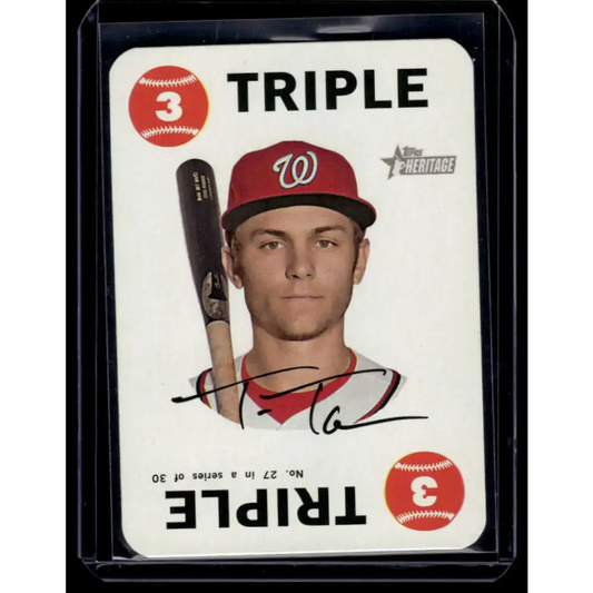 2017 Topps Heritage #27 Trea Turner Washington Nationals NM-MT Baseball Card - Baseball Card Single