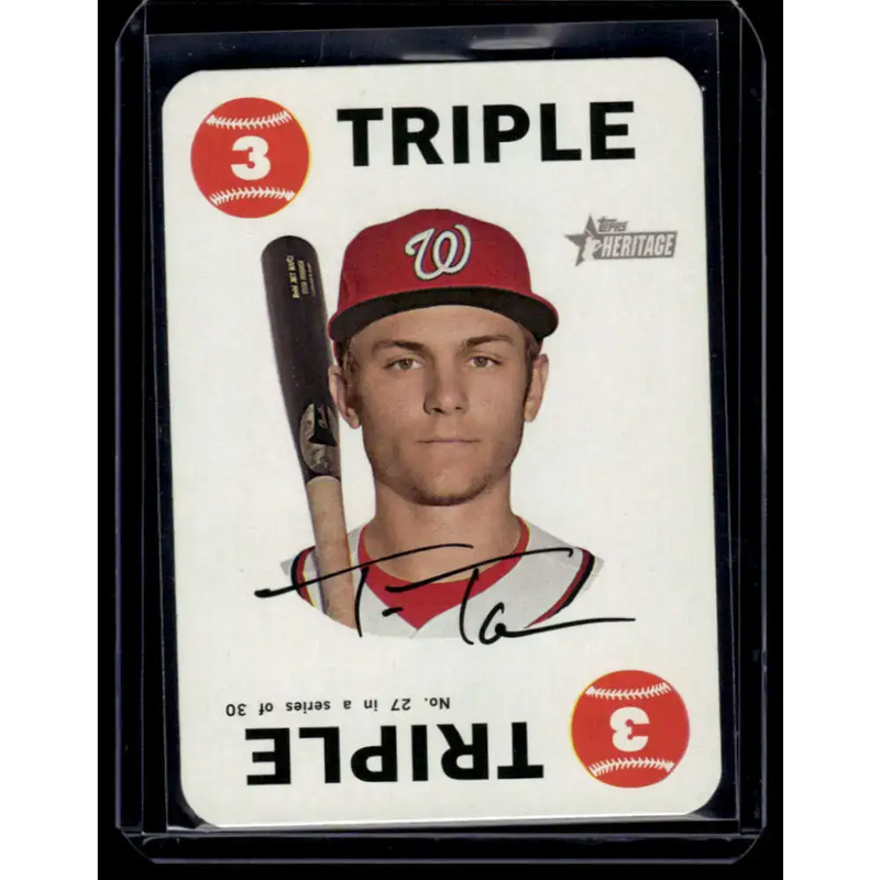 2017 Topps Heritage #27 Trea Turner Washington Nationals NM-MT Baseball Card - Baseball Card Single