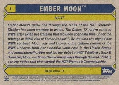 2017 Topps Heritage #3 Ember Moon EX/NM ID:6216 - Other