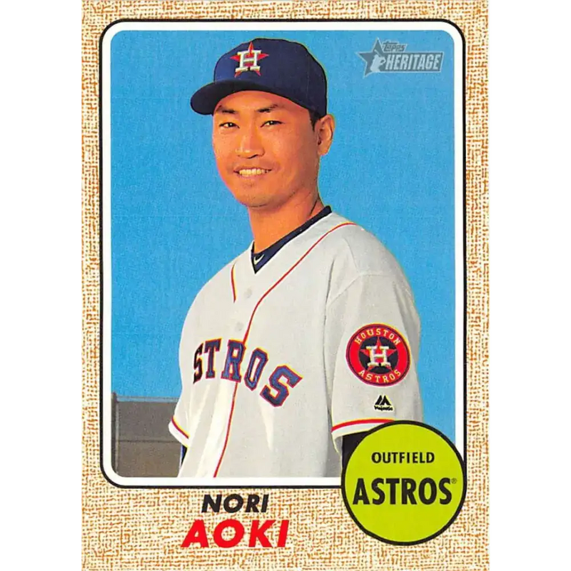 2017 Topps Heritage #300 Nori Aoki NM-MT Houston Astros Baseball Card - Baseball Card Single