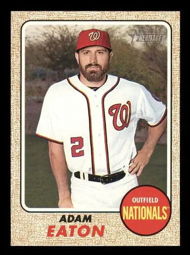 2017 Topps Heritage Adam Eaton baseball card with original gloss and team logo
