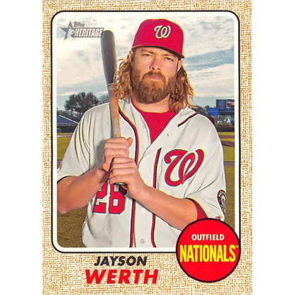 2017 Topps Heritage #320 Jayson Werth NM-MT Washington Nationals Baseball Card - Baseball Card