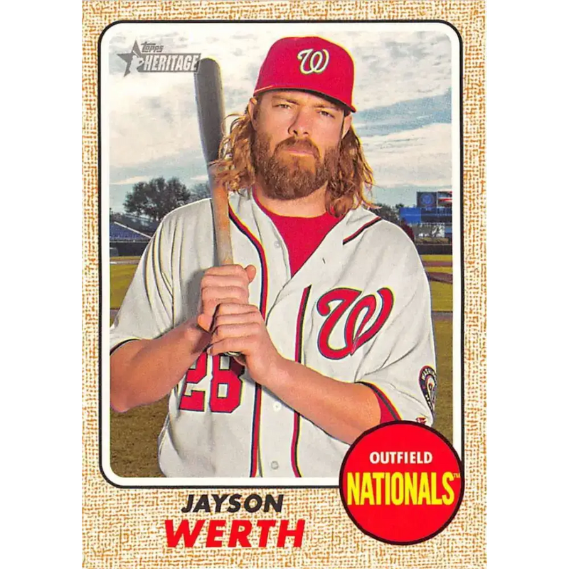 2017 Topps Heritage #320 Jayson Werth NM-MT Washington Nationals Baseball Card - Baseball Card Single