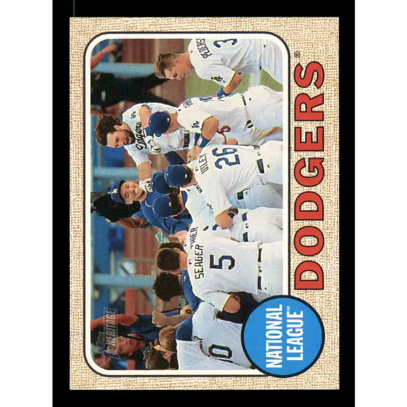 2017 Topps Heritage #323 Los Angeles Dodgers NM-MT Los Angeles Dodgers Baseball Card - Baseball Card Single