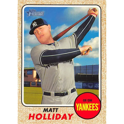 2017 Topps Heritage #330 Matt Holliday NM-MT New York Yankees Baseball Card - Baseball Card