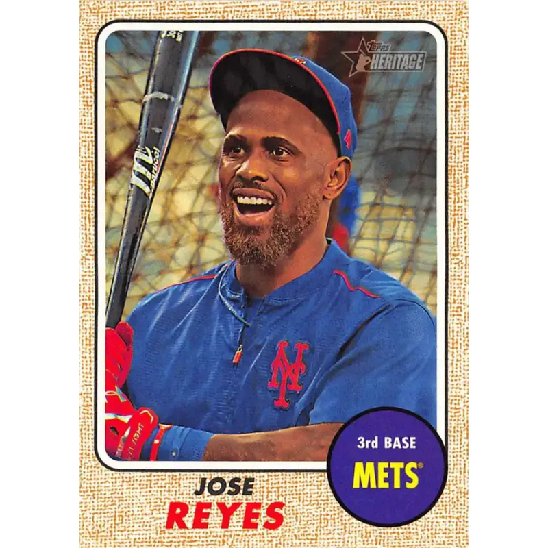 2017 Topps Heritage #332 Jose Reyes NM-MT New York Mets Baseball Card - Baseball Card Single