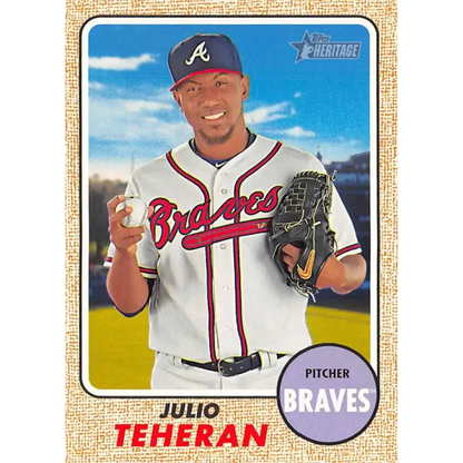 2017 Topps Heritage #348 Julio Teheran NM-MT Atlanta Braves Baseball Card - Baseball Card