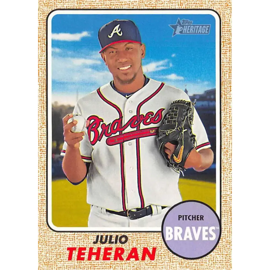 2017 Topps Heritage #348 Julio Teheran NM-MT Atlanta Braves Baseball Card - Baseball Card
