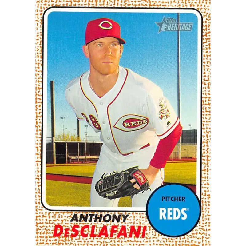 2017 Topps Heritage #35 Anthony DeSclafani NM-MT Cincinnati Reds Baseball Card - Baseball Card Single