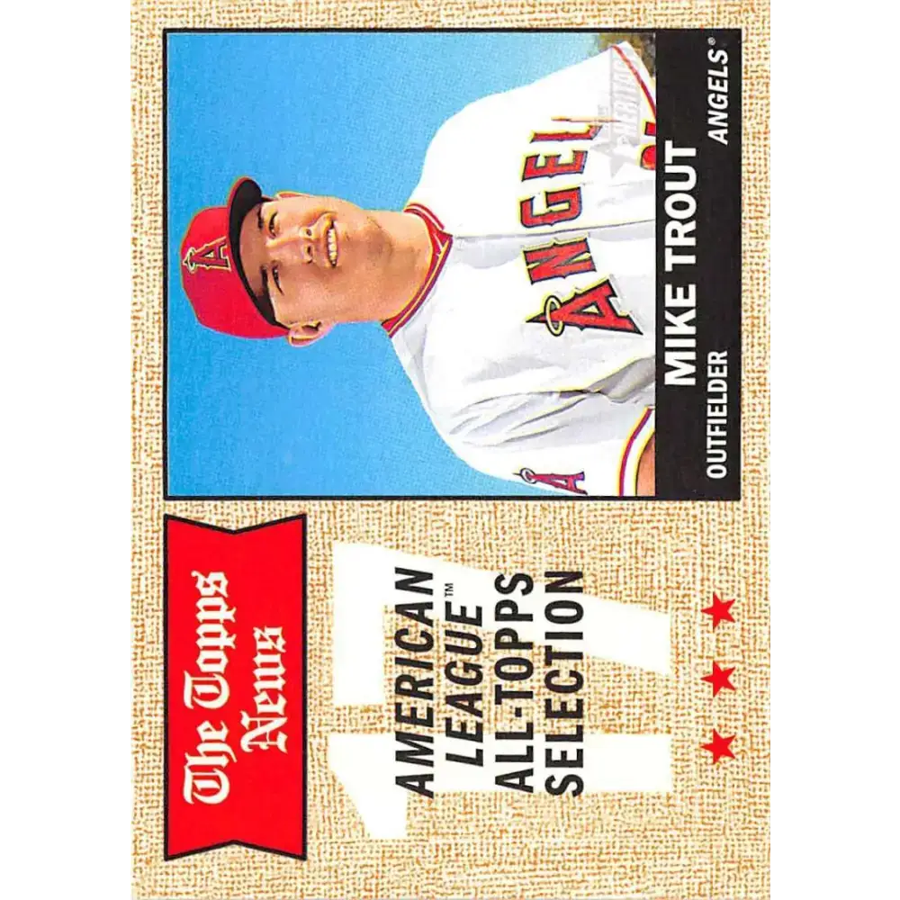 2017 Topps Heritage #363 Mike Trout NM-MT Los Angeles Angels Baseball Card - Baseball Card