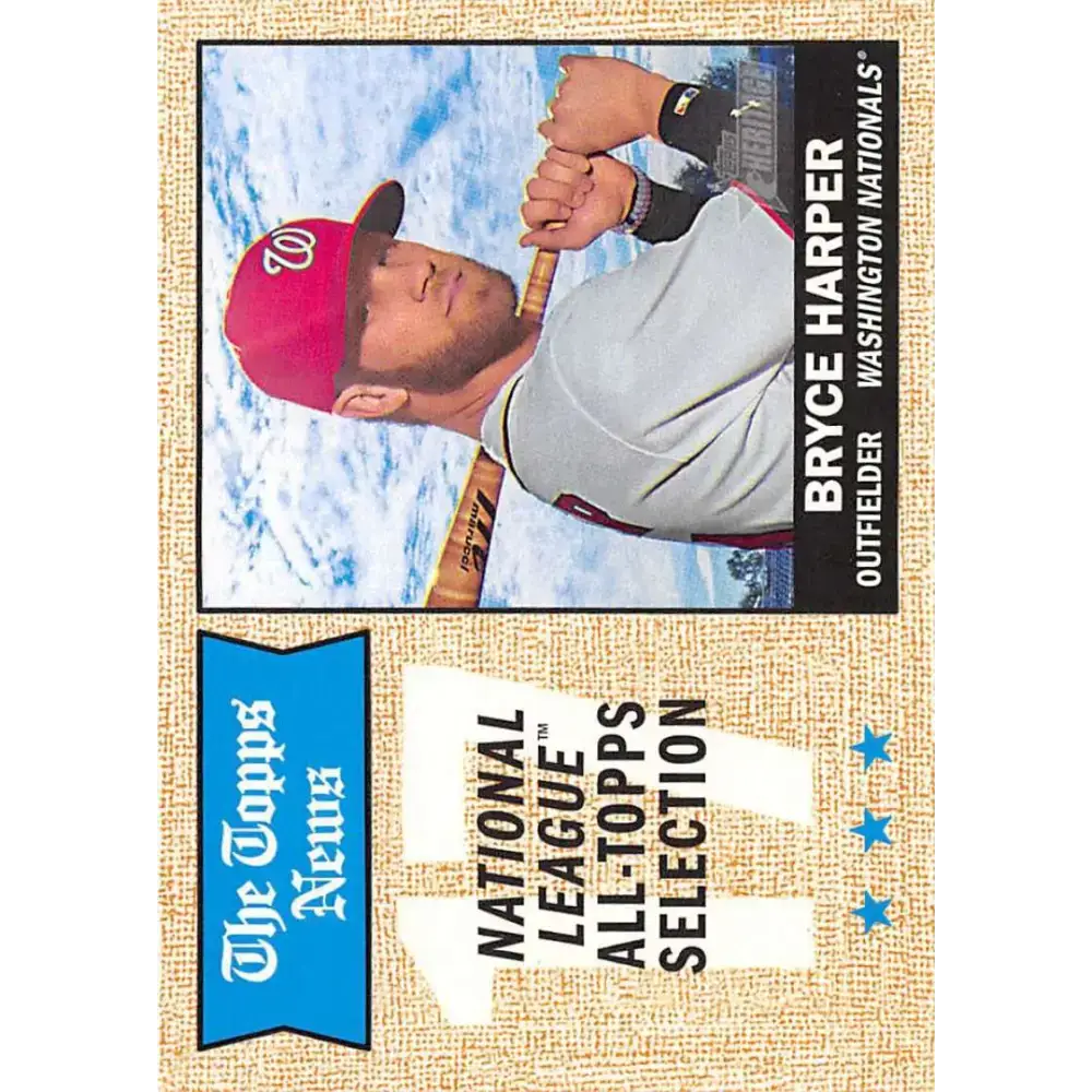 2017 Topps Heritage #377 Bryce Harper NM-MT Washington Nationals Baseball Card - Baseball Card