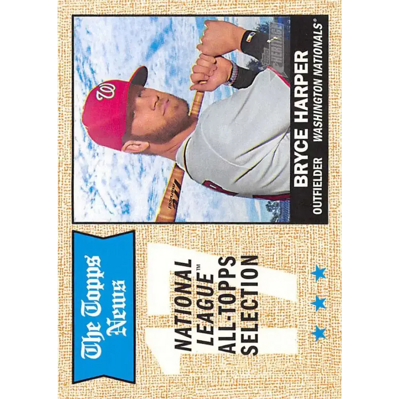 2017 Topps Heritage #377 Bryce Harper NM-MT Washington Nationals Baseball Card - Baseball Card Single
