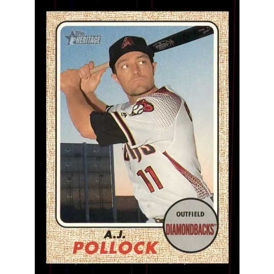 2017 Topps Heritage #386 A.J. Pollock NM-MT Arizona Diamondbacks Baseball Card - Baseball Card