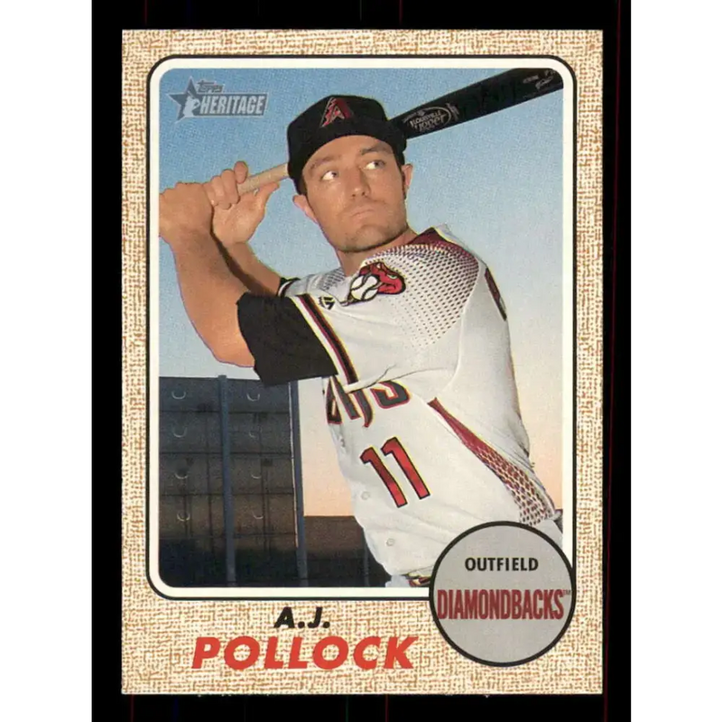 2017 Topps Heritage #386 A.J. Pollock NM-MT Arizona Diamondbacks Baseball Card - Baseball Card Single