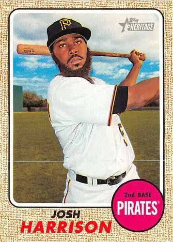 Original gloss 2017 Topps Heritage Josh Harrison baseball card Pirates NM-MT