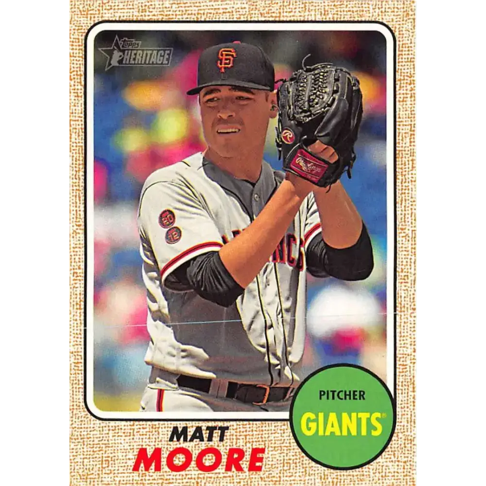 2017 Topps Heritage #391 Matt Moore NM-MT San Francisco Giants Baseball Card - Baseball Card