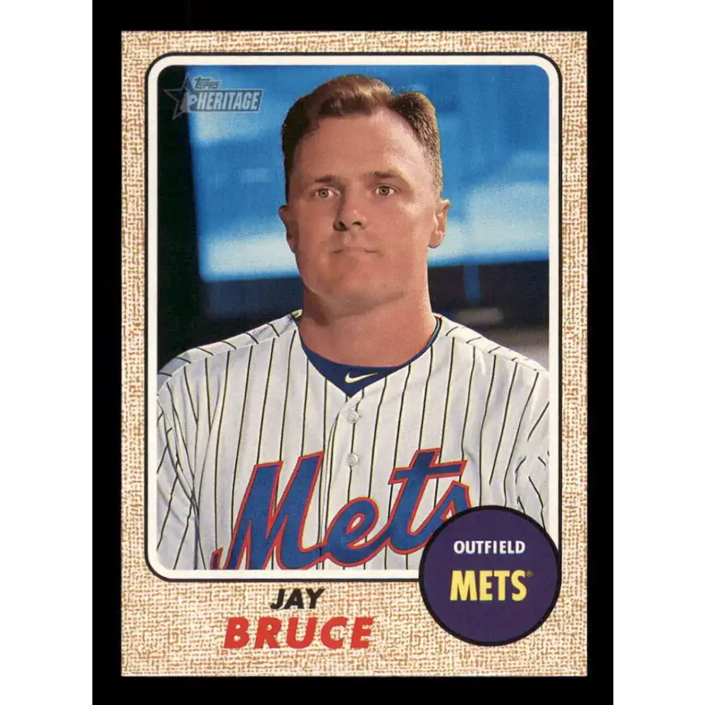 2017 Topps Heritage #453 Jay Bruce NM-MT SP New York Mets Baseball Card - Baseball Card Single