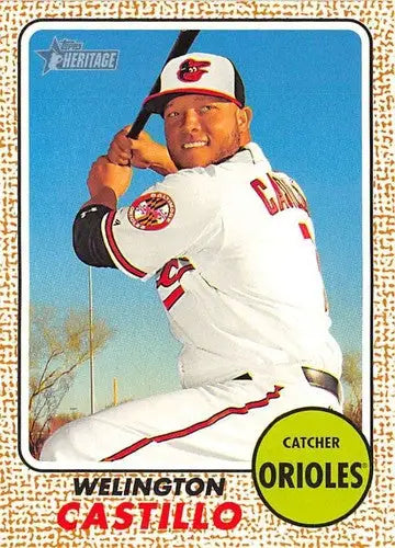 2017 Topps Heritage Baseball Card Welington Castillo Orioles original gloss NM-MT