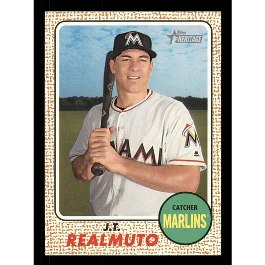 2017 Topps Heritage #54 J.T. Realmuto NM-MT Miami Marlins Baseball Card