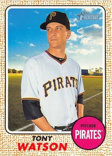 2017 Topps Heritage Tony Watson baseball card with original gloss Pirates NM-MT