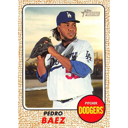 2017 Topps Heritage #78 Pedro Baez NM-MT Los Angeles Dodgers Baseball Card - Baseball Card