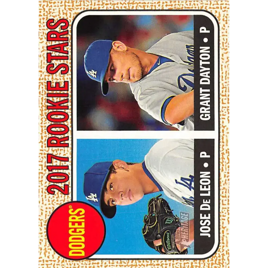 2017 Topps Heritage #83 Grant Dayton/Jose De Leon NM-MT RC Rookie Los Angeles Dodgers Baseball Card