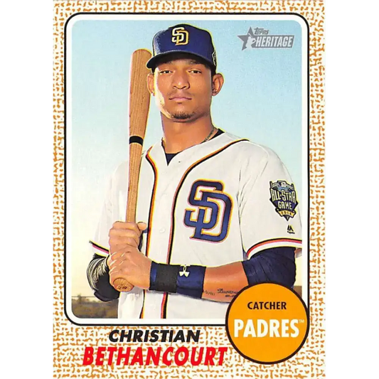 2017 Topps Heritage #99 Christian Bethancourt NM-MT San Diego Padres Baseball Card - Baseball Card