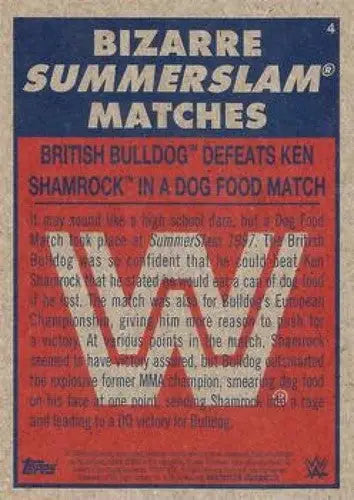2017 Topps Heritage Bizarre SummerSlam Matches #4 British Bulldog NM-MT ID:6224 - Wrestling Card Single