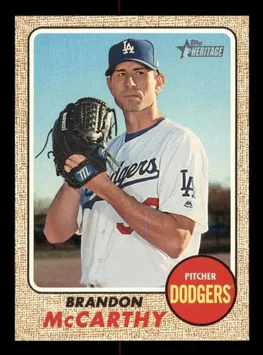 Original gloss 2017 Topps Heritage High Numbers Brandon McCarthy baseball card NM-MT