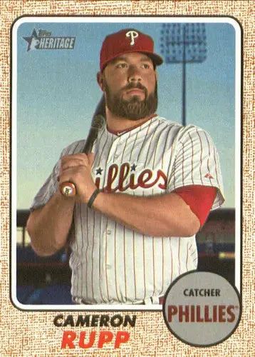 Original gloss 2017 Topps Heritage High Numbers #533 Cameron Rupp Phillies baseball card