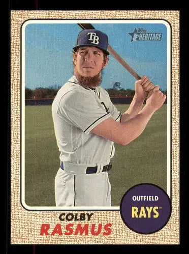 Original gloss of Colby Rasmus baseball card from 2017 Topps Heritage High Numbers series
