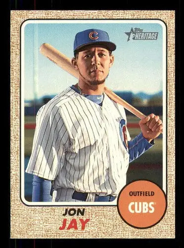 2017 Topps Heritage High Numbers Jon Jay baseball card with original gloss Cubs ID 3498