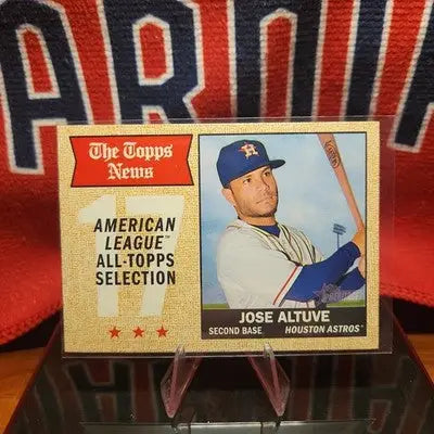 2017 Topps Heritage Jose Altuve The Topps News AL - All Topps Selection # 370 - Baseball Card Single