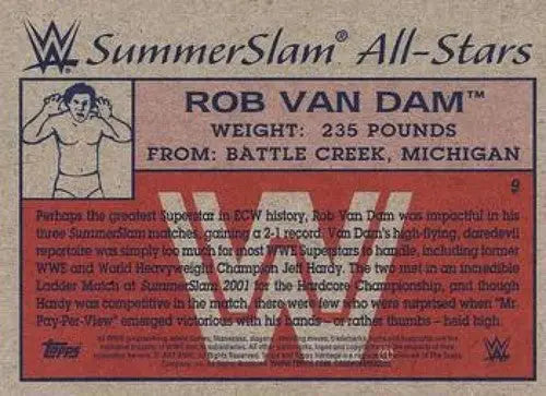 2017 Topps Heritage SummerSlam All-Stars #9 Rob Van Dam NM-MT ID:6225 - Other