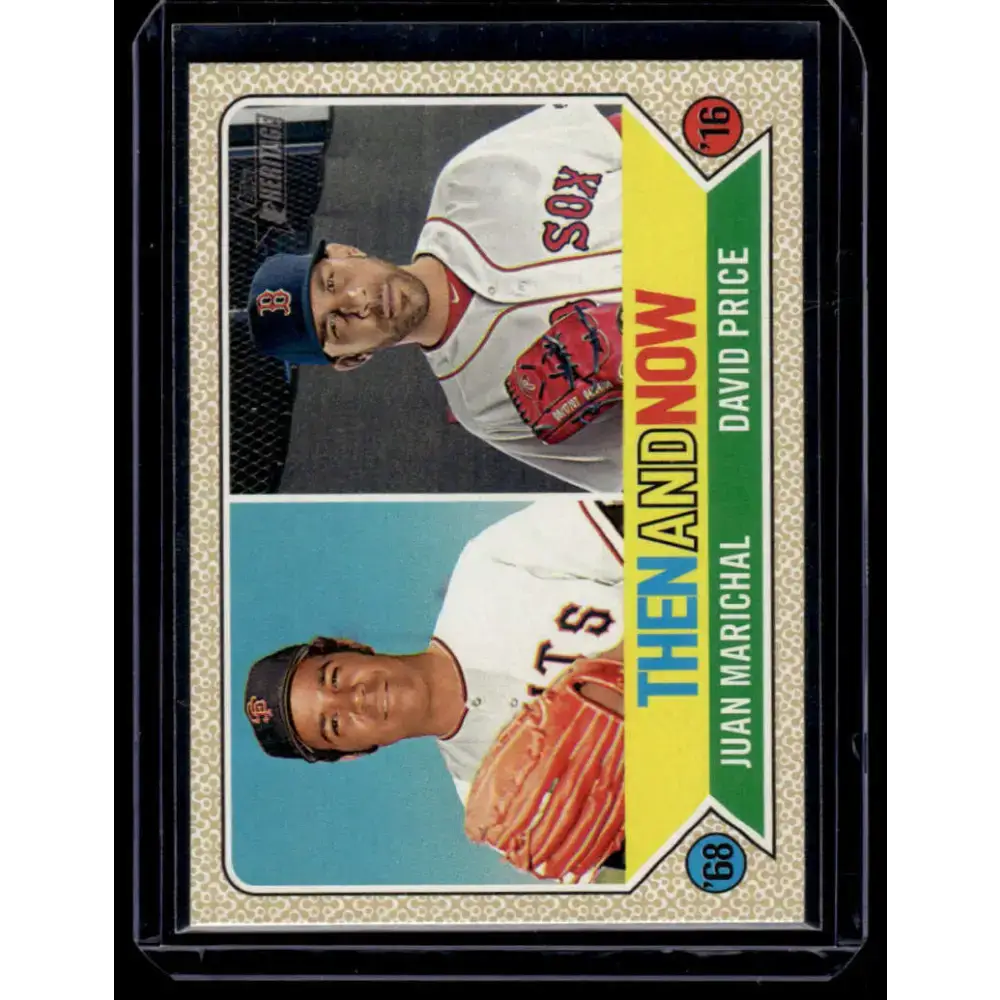 2017 Topps Heritage #TAN-8 Juan Marichal / Rick Porcello Giants / Red Sox NM-MT Baseball Card - Baseball Card Single