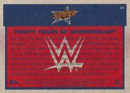 2017 Topps Heritage Thirty Years of SummerSlam #41 Daniel Bryan NM-MT De ID:6229 - Wrestling Card Single