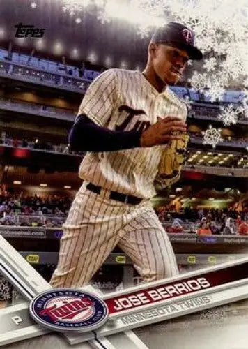 Original gloss 2017 Topps Holiday HMW10 Jose Berrios Twins baseball card