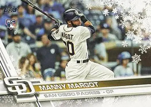 Original gloss 2017 Topps Holiday HMW105 Manny Margot rookie baseball card