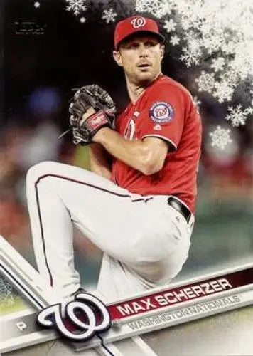 Original gloss 2017 Topps Holiday HMW135 Max Scherzer Nationals trading card