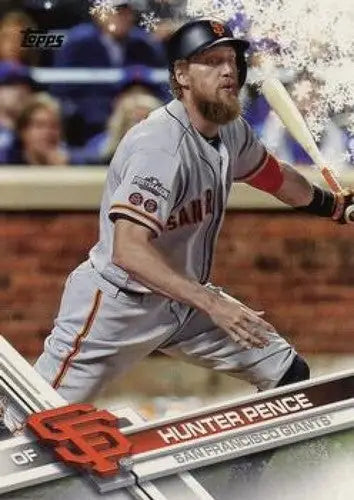 2017 Topps Holiday HMW136 Hunter Pence baseball card featuring Hunter Pence NM-MT Giants