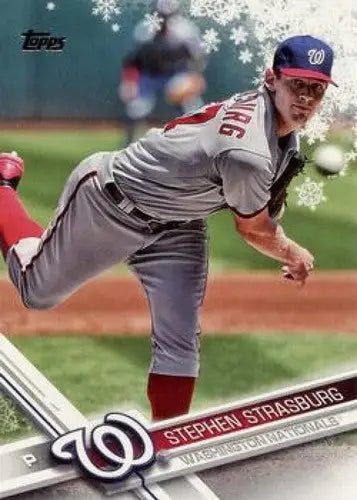 2017 Topps Holiday #HMW146 Stephen Strasburg NM-MT Nationals - Baseball Card Single
