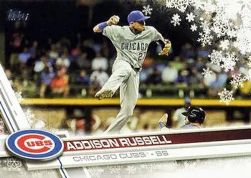 2017 Topps Holiday #HMW147 Addison Russell NM-MT Cubs ID:6426 - Baseball Card Single