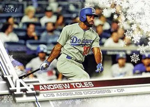 2017 Topps Holiday HMW160 Andrew Toles Dodgers baseball card NM-MT