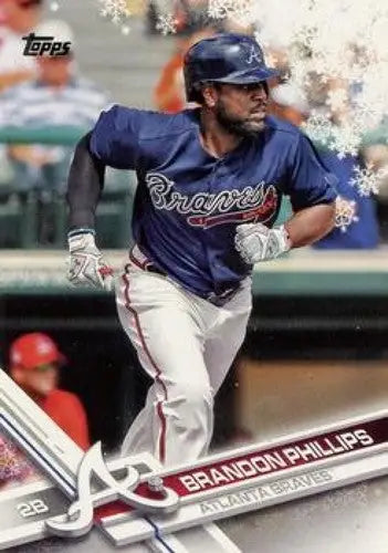 Original gloss Topps Holiday baseball card featuring HMW162 Brandon Phillips NM-MT Braves