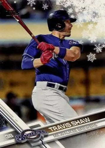 2017 Topps Holiday #HMW191 Travis Shaw NM-MT Brewers ID:6638 - Baseball Card Single