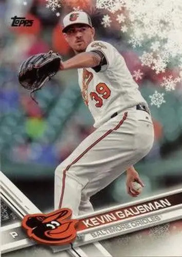Original gloss 2017 Topps Holiday HMW198 Kevin Gausman Orioles baseball card