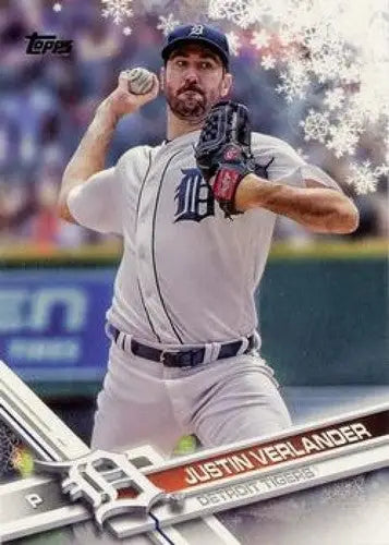 2017 Topps Holiday #HMW40 Justin Verlander NM-MT Tigers - Baseball Card Single