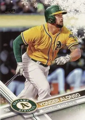 Yonder Alonso baseball card from 2017 Topps Holiday with original gloss NM-MT